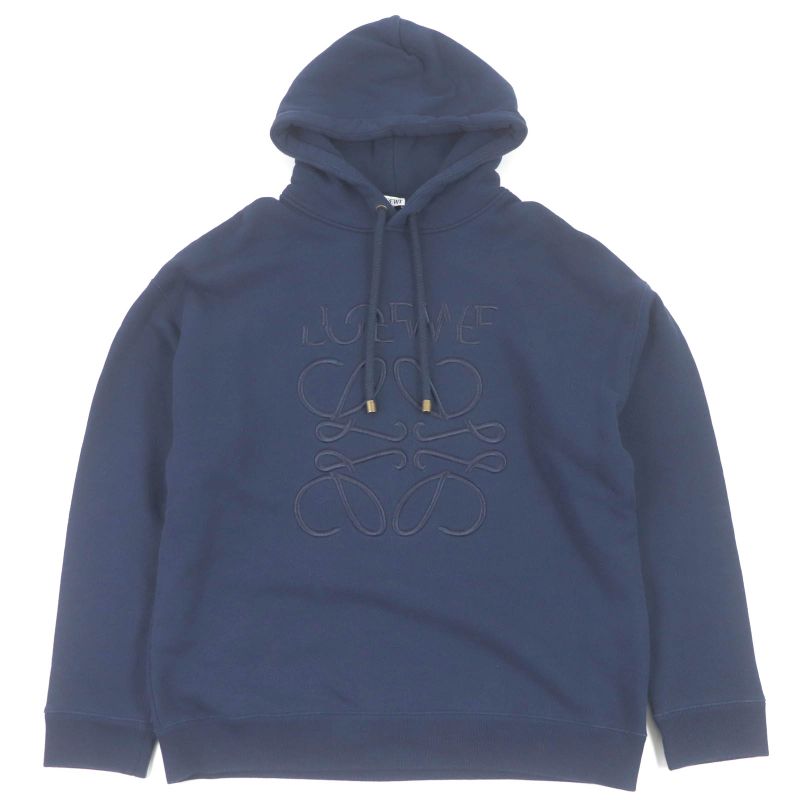LOEWE 24SS H526y25x39 Cotton Anagram Embroidery Relaxed Fit Hoodie Pullover