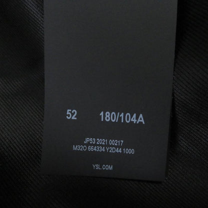 Saint Laurent Paris 21AW 664334 Wool Silk Boa Toggle Button Hooded Duffle Coat