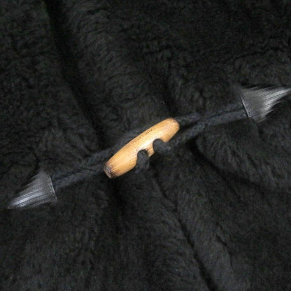 Saint Laurent Paris 21AW 664334 Wool Silk Boa Toggle Button Hooded Duffle Coat