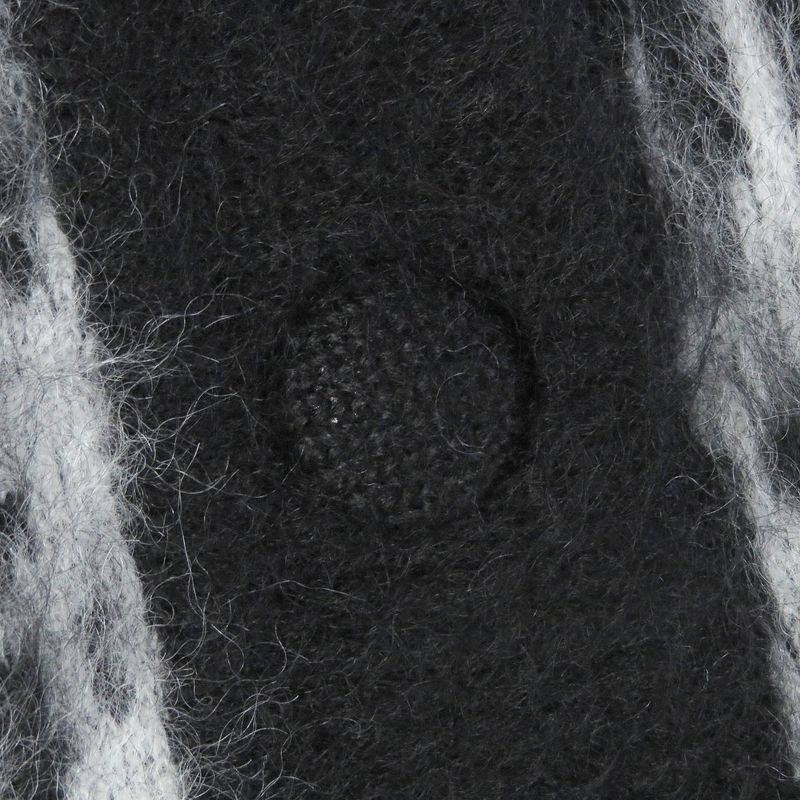 Saint Laurent Paris 21AW 690064 Mohair Patchwork Jungle Safari Knit Cardigan