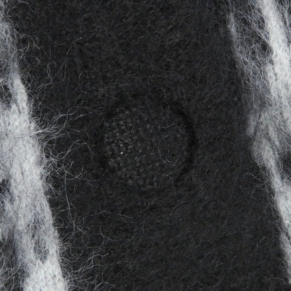 Saint Laurent Paris 21AW 690064 Mohair Patchwork Jungle Safari Knit Cardigan