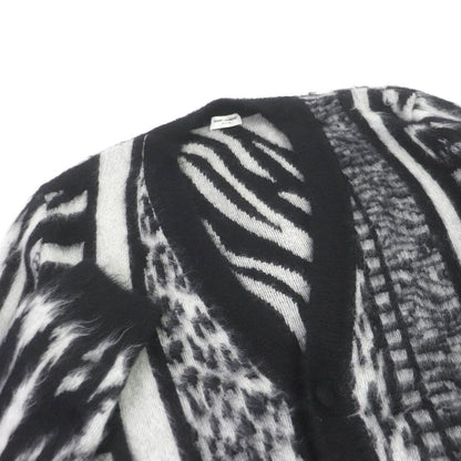 Saint Laurent Paris 21AW 690064 Mohair Patchwork Jungle Safari Knit Cardigan