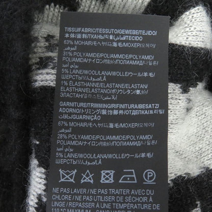 Saint Laurent Paris 21AW 690064 Mohair Patchwork Jungle Safari Knit Cardigan