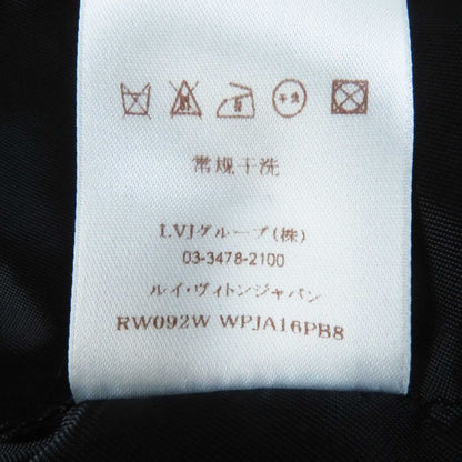 Louis Vuitton Silk-blend Monogram Trench Coat Black 34 Made In France Genuine