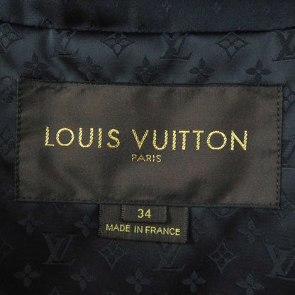 Louis Vuitton Silk-blend Monogram Trench Coat Black 34 Made In France Genuine