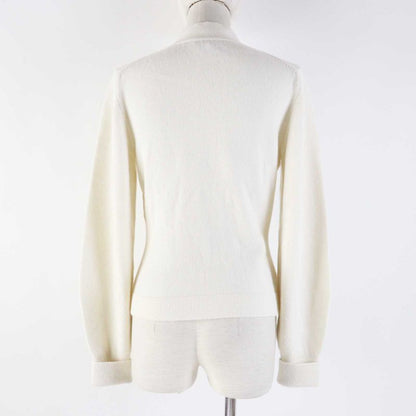 CHANEL P73102 Cashmere Long Sleeve Knit Cardigan With Decorative Coco Mark