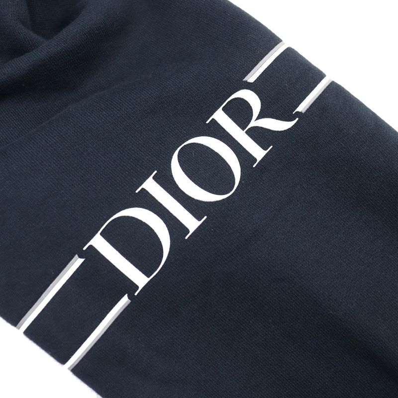 DIOR Christian DIOR Homme 113j406a0531 100% Cotton Oblique Nylon Hooded Half-zip Layered