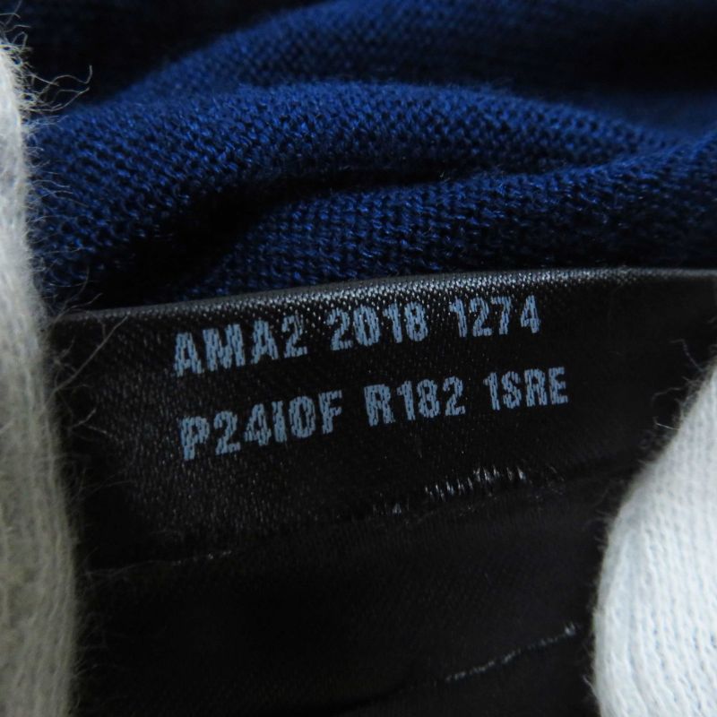 Prada 18 P24i0f Wool Silk Collar Ruffle Short Sleeve Knit/ Short Sleeve Knit