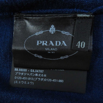Prada 18 P24i0f Wool Silk Collar Ruffle Short Sleeve Knit/ Short Sleeve Knit