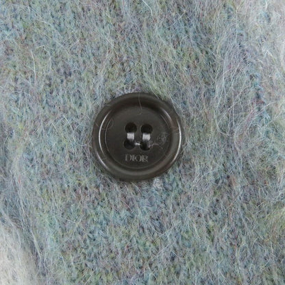 DIOR Homme 213m236at427 Mohair CD Logo Argyle Logo Button Knit Cardigan Blue M