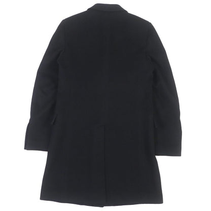 Gucci 439365 100% Wool Logo Buttons Winged Oversized Chester Coat Black 44