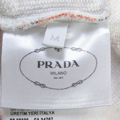 Prada 21SS 134628 100% Cotton Allover Triangle Logo Pullover Hoodie Orange M