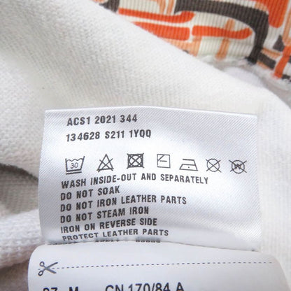 Prada 21SS 134628 100% Cotton Allover Triangle Logo Pullover Hoodie Orange M