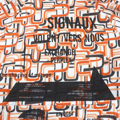 Prada 21SS 134628 100% Cotton Allover Triangle Logo Pullover Hoodie Orange M