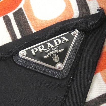 Prada 21SS 134628 100% Cotton Allover Triangle Logo Pullover Hoodie Orange M
