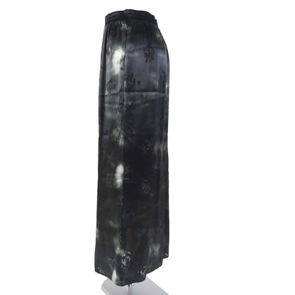 CHANEL 22AW P73038 Métiers D'art Collection Silk Satin Coco Mark Long Skirt