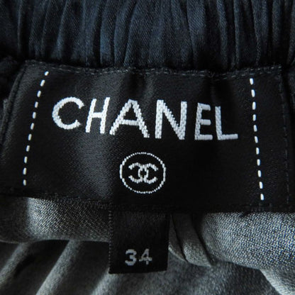 CHANEL 22AW P73038 Métiers D'art Collection Silk Satin Coco Mark Long Skirt