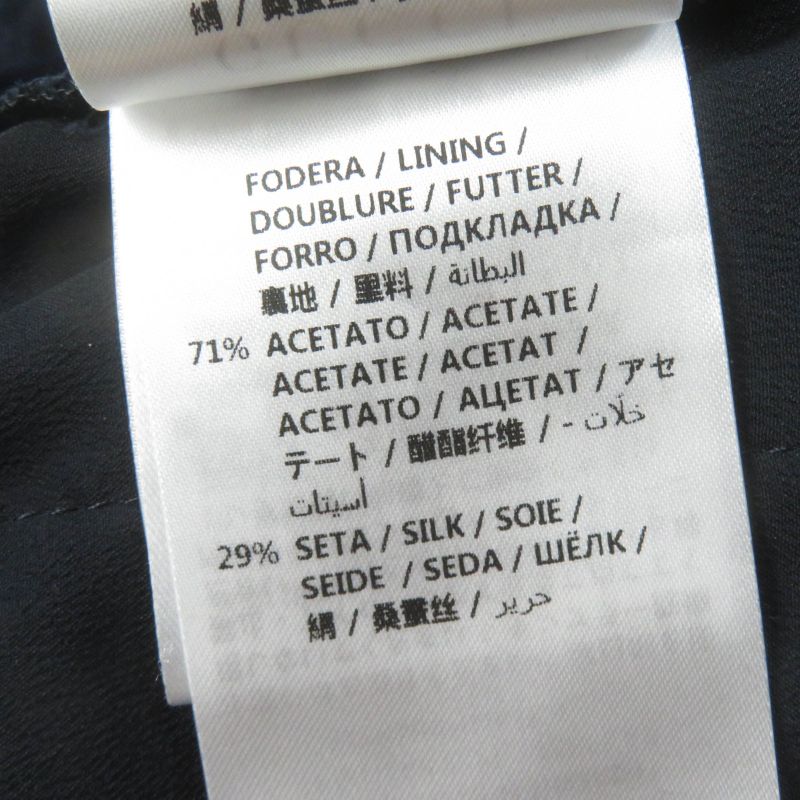 Gucci 493591 Silk Blend Velour Pants Bottoms With Bijoux Navy 36 Made In Italy