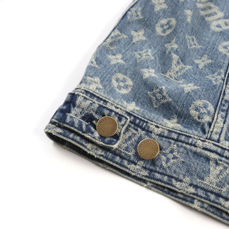 Louis Vuitton Supreme Hda91wall Cotton 100% Cowhide Monogram Logo Allover