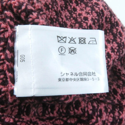 CHANEL P75435k10790 100% Cashmere Sleeveless Knit Knee Length Dress With Coco