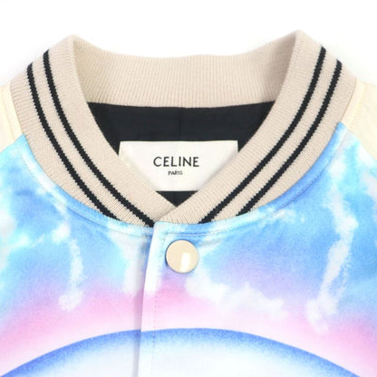 Celine 2v28h353q Teddy Jacket With Satin Artist Print Teddy Veneer Jacket