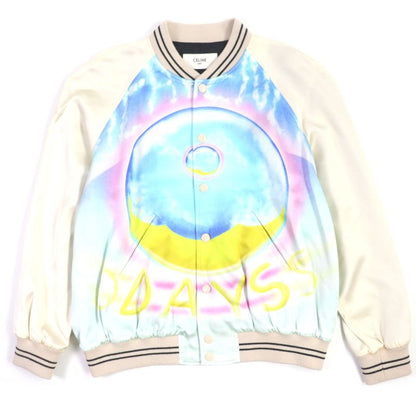 Celine 2v28h353q Teddy Jacket With Satin Artist Print Teddy Veneer Jacket