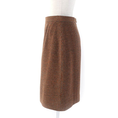 CHANEL Vintage P08097 96A Jacket + Skirt Setup With Coco Mark Buttons Brown 38