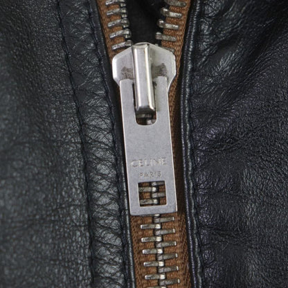 Celine 20SS 2e467297d Eddie Period Washed Calfskin Riders Jacket Black 48 Made