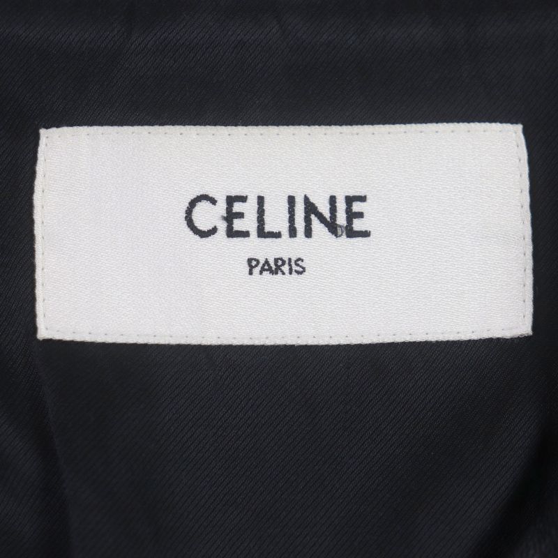 Celine 20SS 2e467297d Eddie Period Washed Calfskin Riders Jacket Black 48 Made