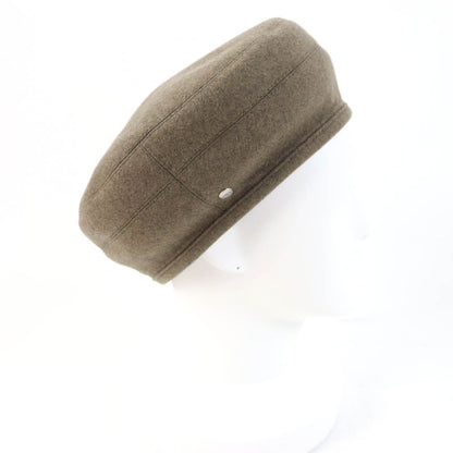 Hermes Saint Honore 100% Cashmere Rayon Beret With Serie Hardware Brown 58 With