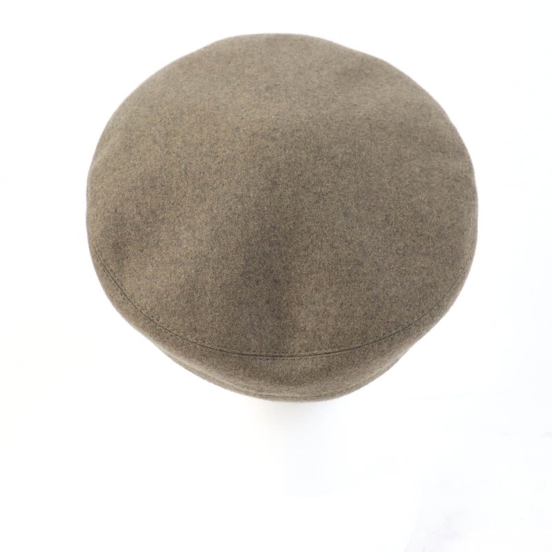 Hermes Saint Honore 100% Cashmere Rayon Beret With Serie Hardware Brown 58 With