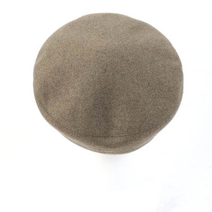 Hermes Saint Honore 100% Cashmere Rayon Beret With Serie Hardware Brown 58 With