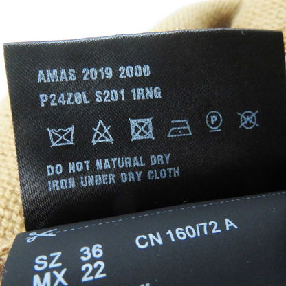 Prada 19 P24z0l 100% Cashmere Crew Neck With Triangle Logo Short Sleeves Brown