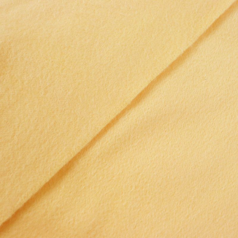 Hermes 100% Cashmere Logo Embroidery Fringe Large Shawl Yellow Made In Scotland