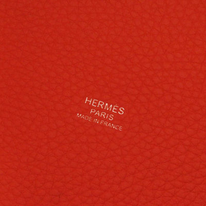Hermes Picotin Lock PM Orange Minian Silver Hardware Taurillon Clemence