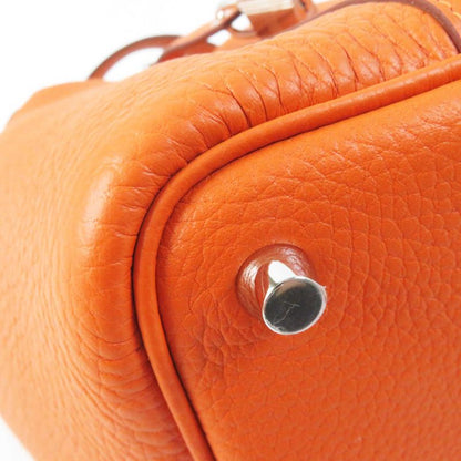 Hermes Picotin Lock PM Orange Minian Silver Hardware Taurillon Clemence