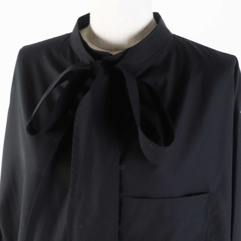 Balenciaga 2019 520497 New Swing 100% Cotton Back Logo Print Bar Tie Long