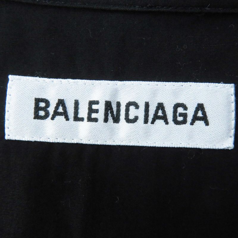Balenciaga 2019 520497 New Swing 100% Cotton Back Logo Print Bar Tie Long