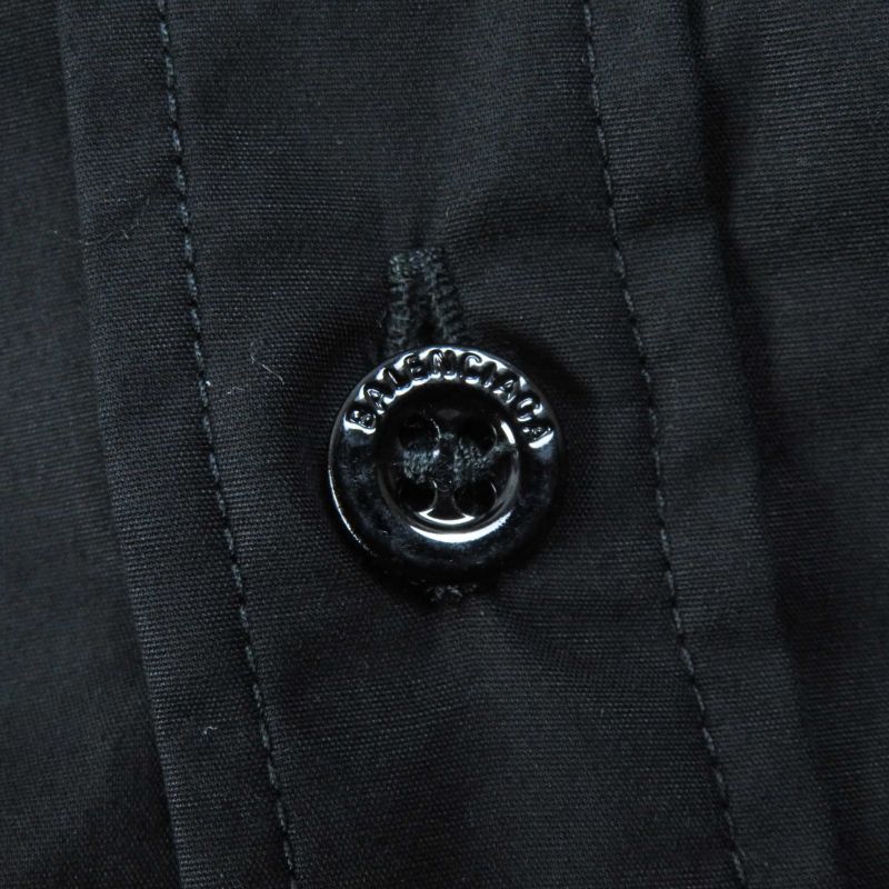 Balenciaga 2019 520497 New Swing 100% Cotton Back Logo Print Bar Tie Long