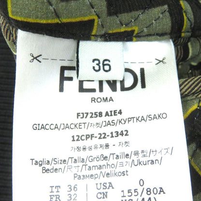 Fendace 22AW Fj7258 Fendi Versace 100% Silk FF Logo Baroque Pattern Mid Sleeve