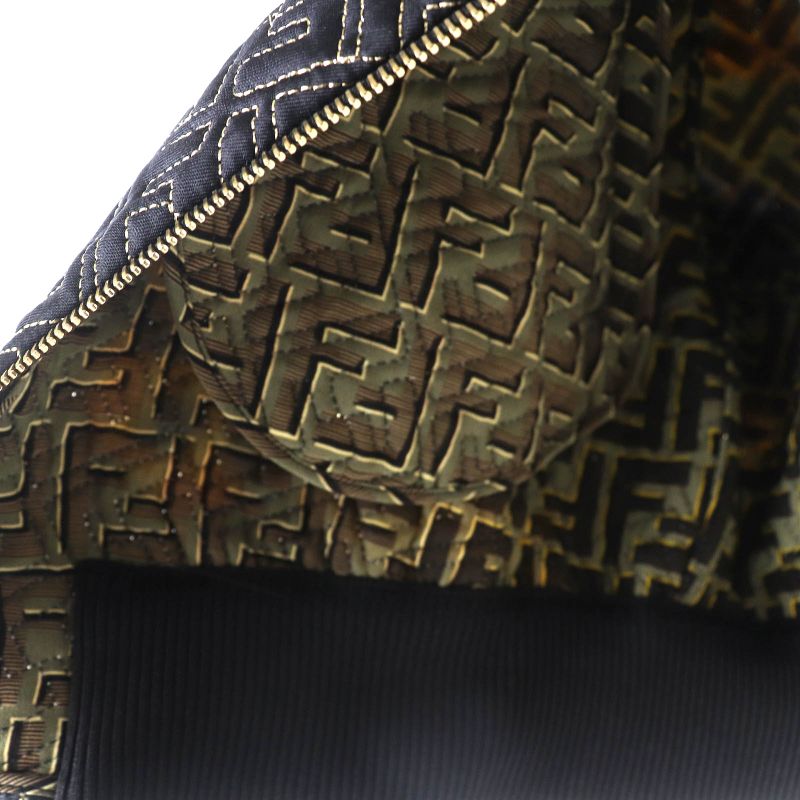 Fendace 22AW Fj7258 Fendi Versace 100% Silk FF Logo Baroque Pattern Mid Sleeve