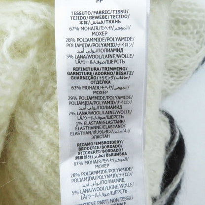 Gucci Adidas 717297 Cropped Long-sleeved Knit With Mohair Trefoil Buttons