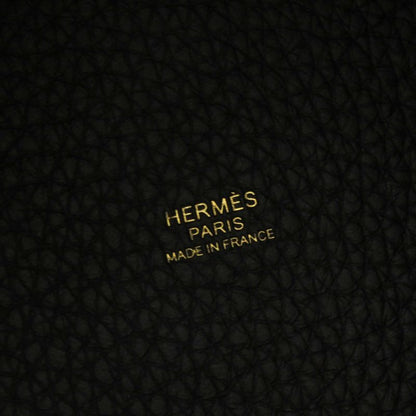 Hermes Picotin Lock PM 18 Gold Hardware Taurillon Clemence Handbag Black W