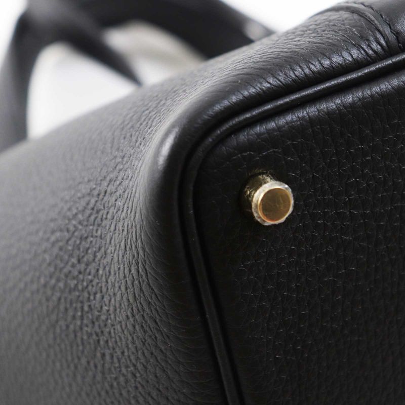 Hermes Picotin Lock PM 18 Gold Hardware Taurillon Clemence Handbag Black W