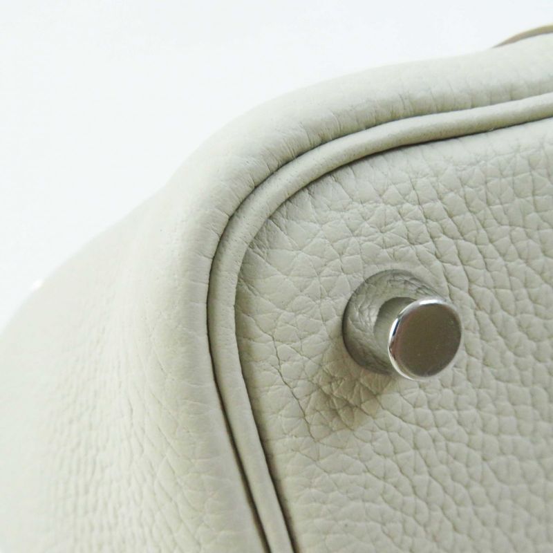 Hermes Picotin Lock PM 18 Beton Silver Hardware Taurillon Clemence Handbag