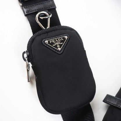 Prada 1bd953 Re-nylon Shoulder Bag With Pouch NERO Black Storage With Bag