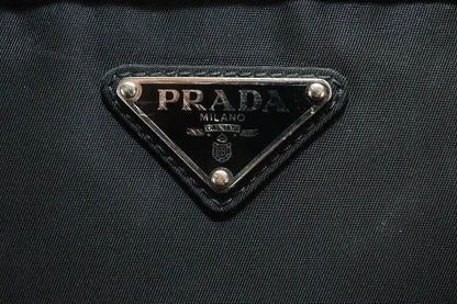 Prada Body Bag Black 2vl005 Waist Bag Nylon Triangle Plate [brand Vintage