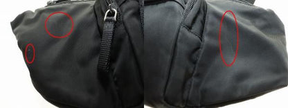 Prada Body Bag Black 2vl005 Waist Bag Nylon Triangle Plate [brand Vintage