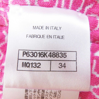 CHANEL 20P P63016 Rhinestone Coco Mark Buttoned Lined Full Patterned Denim