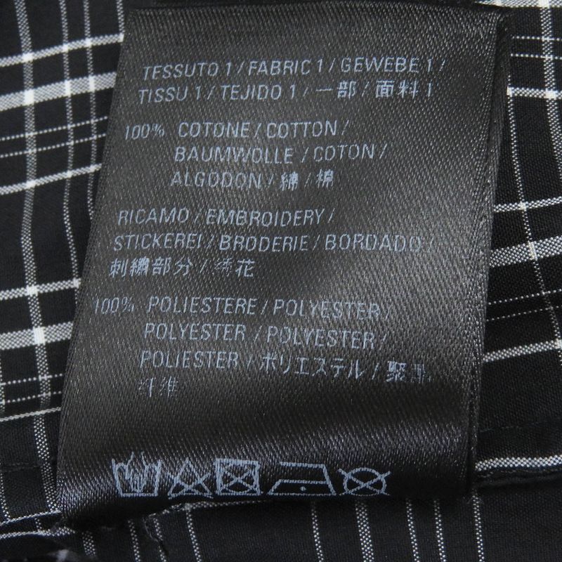 Balenciaga 19SS 571439 Logo Embroidery Oversized Poplin Check Shirt Blouson